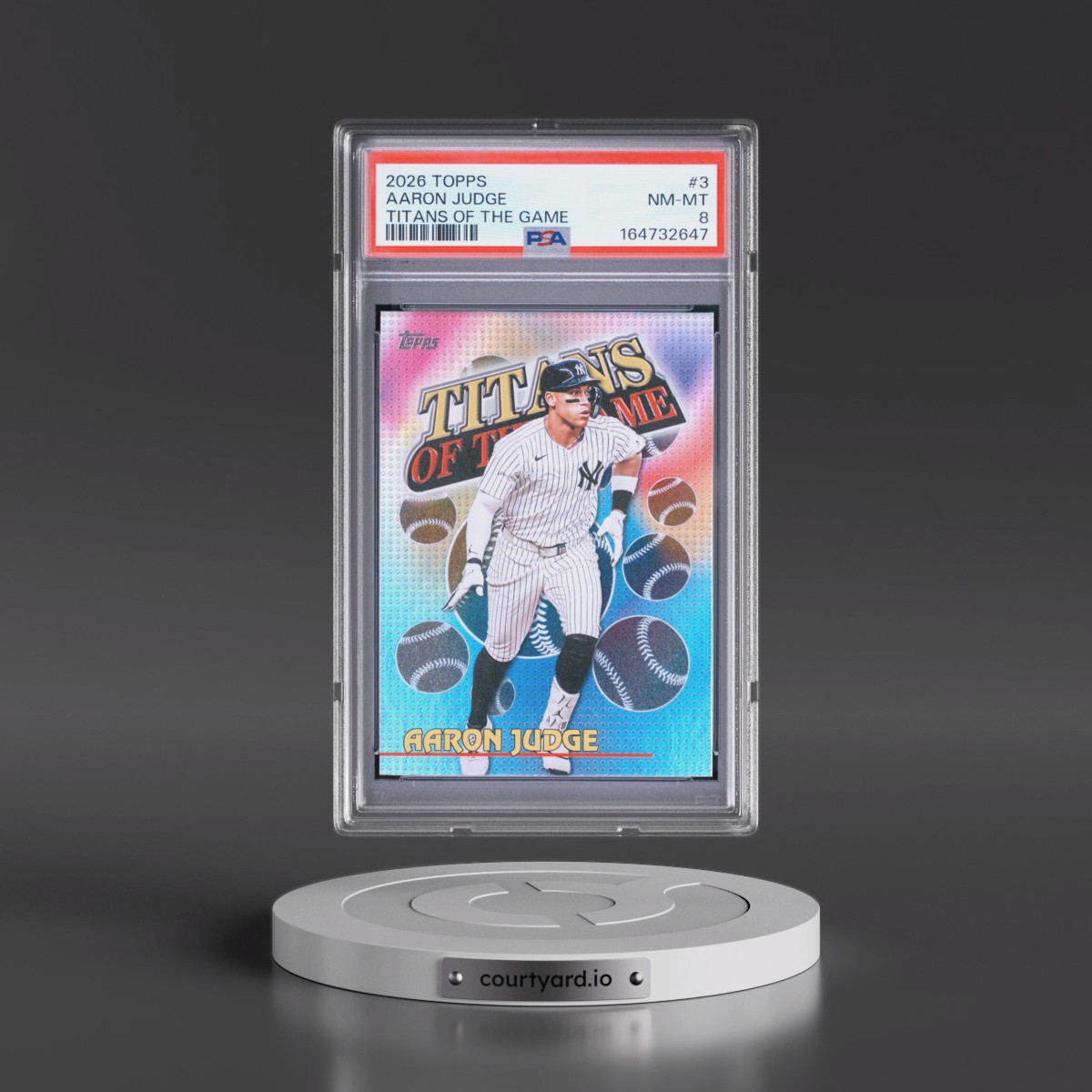 2026 Topps Titans of the Game #3 Aaron Judge (PSA 8 NM-MT)