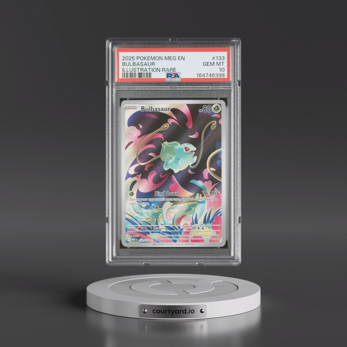 2025 Pokémon Meg EN-Mega Evolution #133 Bulbasaur - Illustration Rare (PSA 10 GEM MINT)
