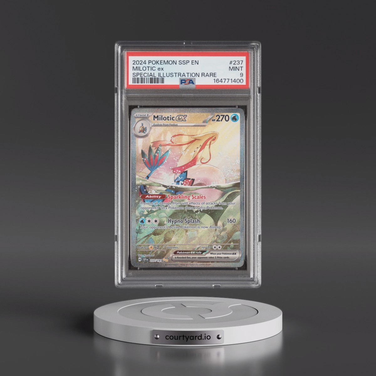 2024 Pokémon Ssp EN-Surging Sparks #237 Milotic EX - Holo Special Illustration Rare (PSA 9 MINT)