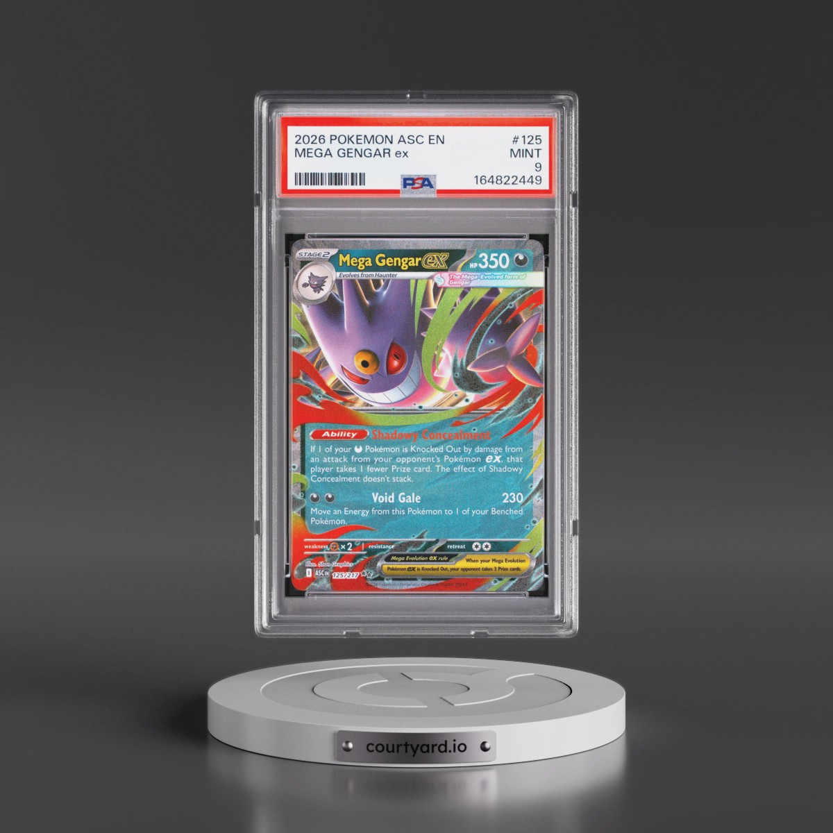 2026 Pokémon Asc EN-Ascended Heroes #125 Mega Gengar EX - Holo (PSA 9 MINT)