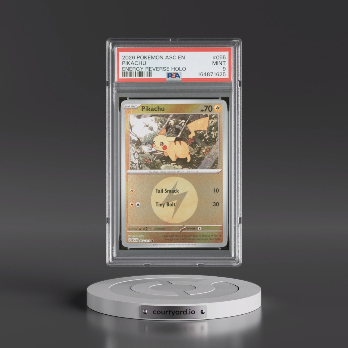 2026 Pokémon Asc EN-Ascended Heroes #055 Pikachu - Reverse Holo Energy (PSA 9 MINT)