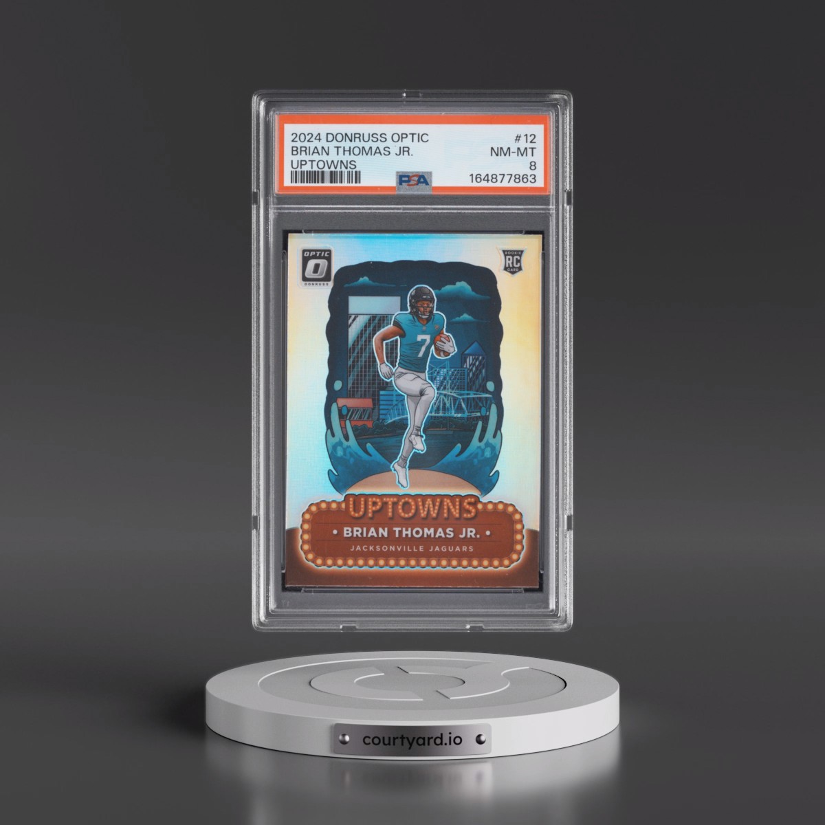 2024 Panini Donruss Optic Uptowns #12 Brian Thomas Jr. (PSA 8 NM-MT)