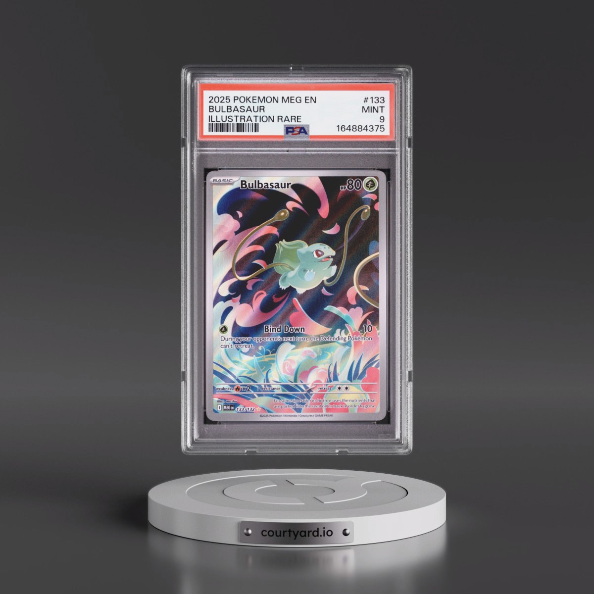 2025 Pokémon Meg EN-Mega Evolution #133 Bulbasaur - Illustration Rare (PSA 9 MINT)