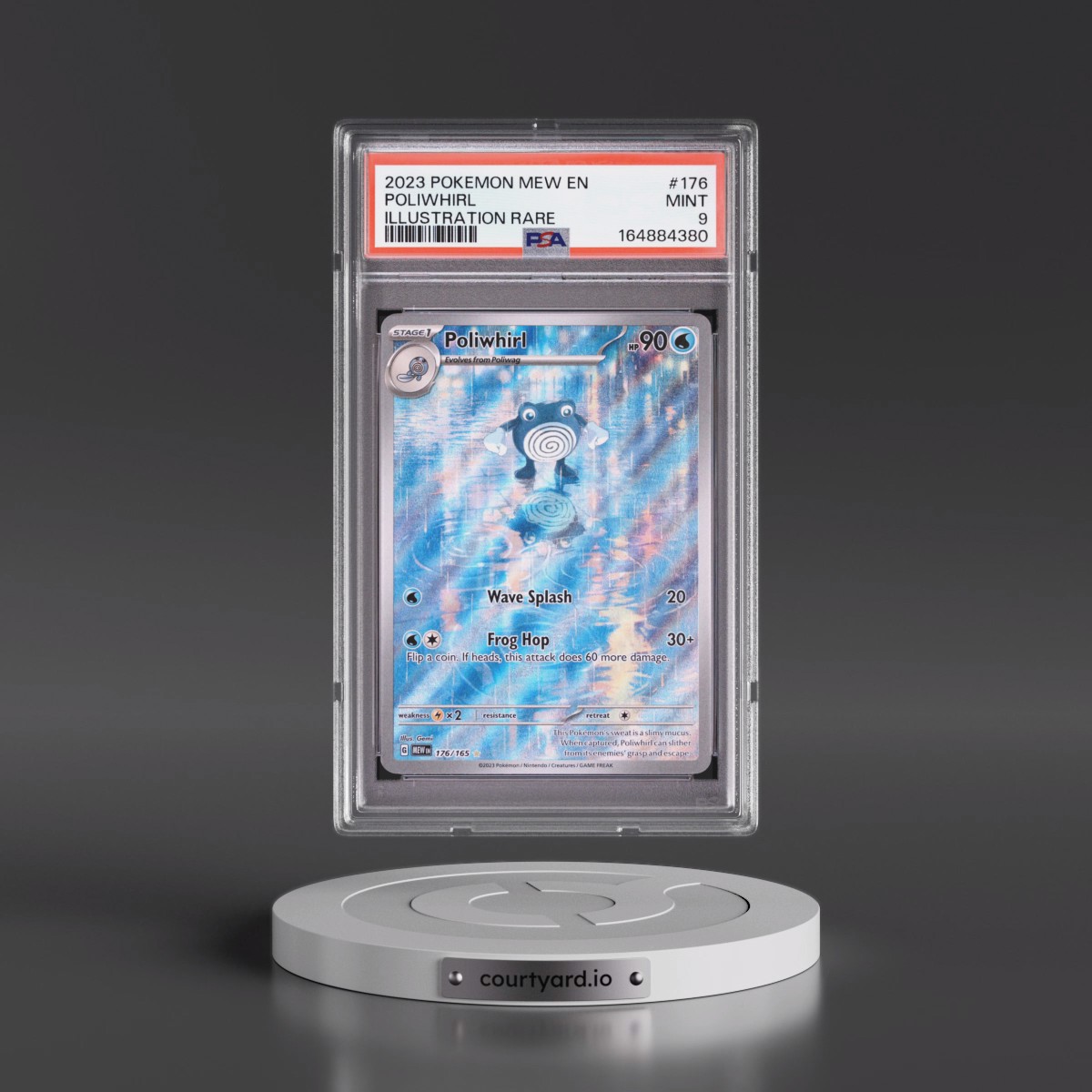 2023 Pokémon Mew EN-151 #176 Poliwhirl - Illustration Rare (PSA 9 MINT)