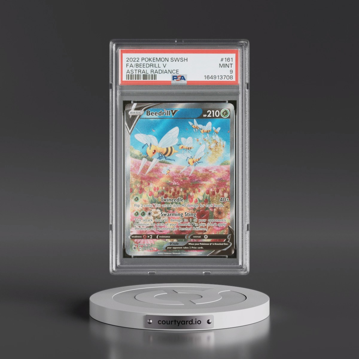 2022 Pokémon Sword & Shield Astral Radiance #161 Beedrill V - Holo Full Art (PSA 9 MINT)