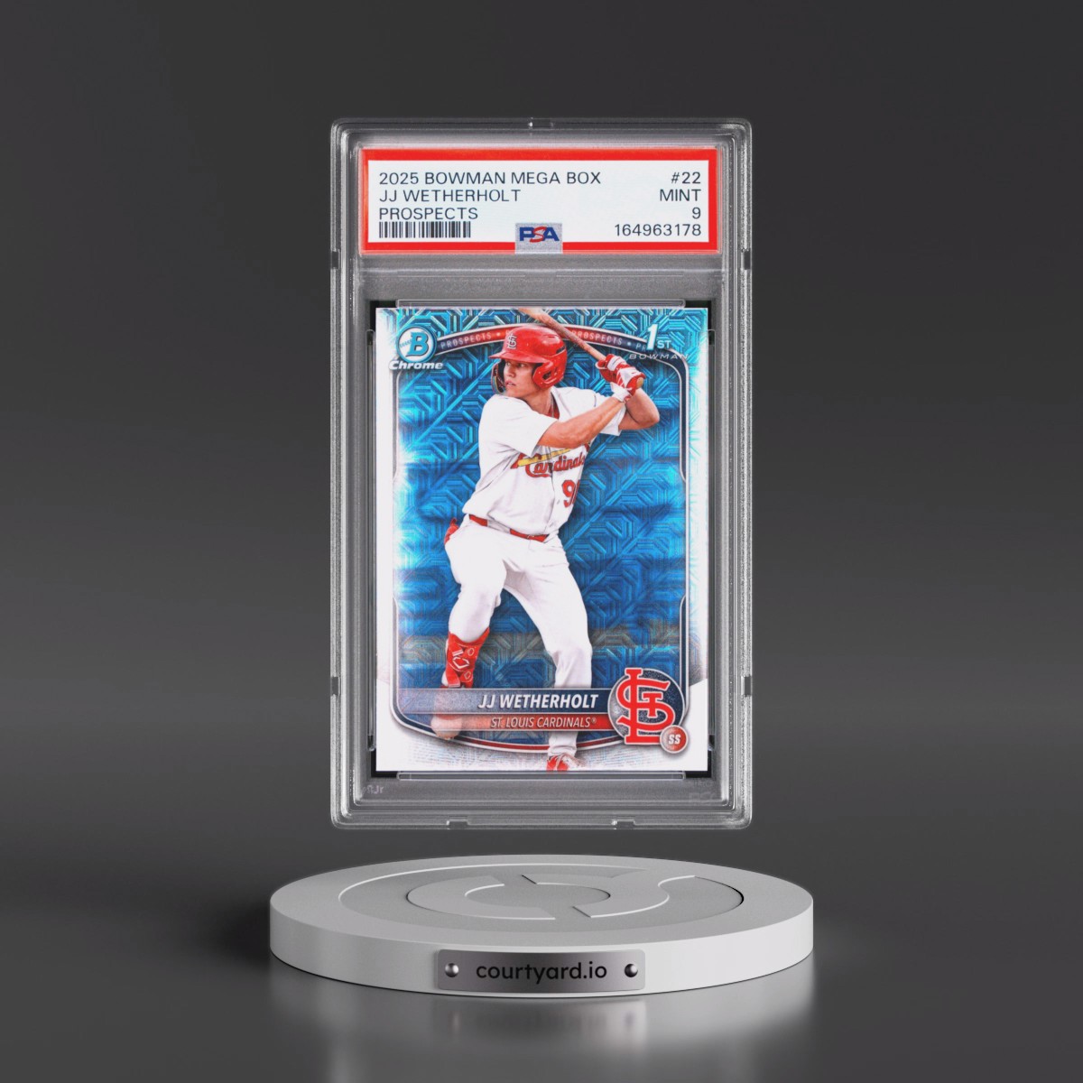 2025 Bowman Mega Box Chrome Prospects #22 JJ Wetherholt (PSA 9 MINT)