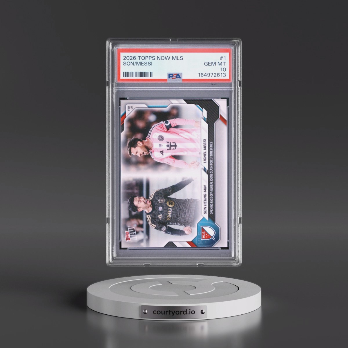 2026 Topps Now MLS #1 Lionel Messi/Son Heung-Min (PSA 10 GEM MINT)