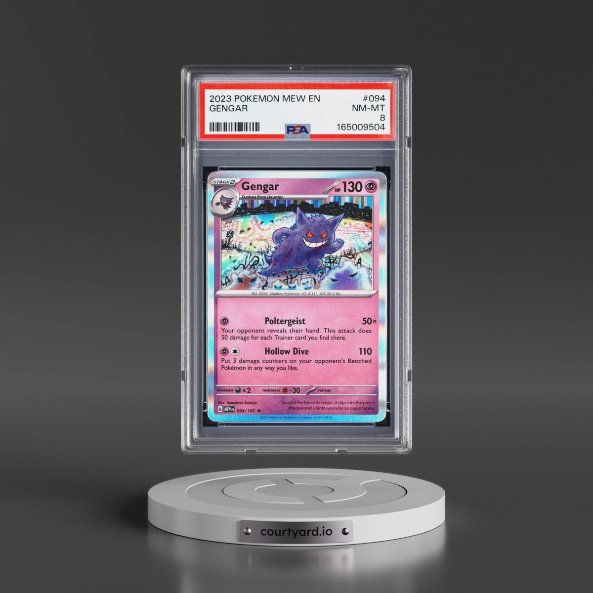 2023 Pokémon Mew EN-151 #094 Gengar (PSA 8 NM-MT)