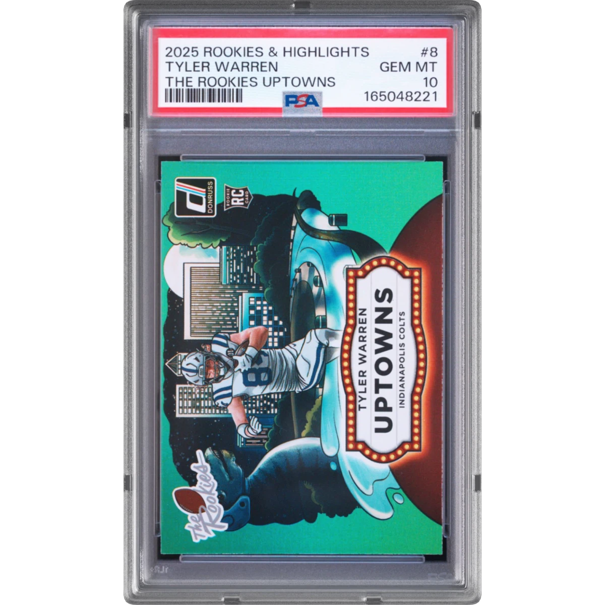 2025 Donruss Rookies & Highlights the Rookies Uptowns #8 Tyler Warren, PSA 10