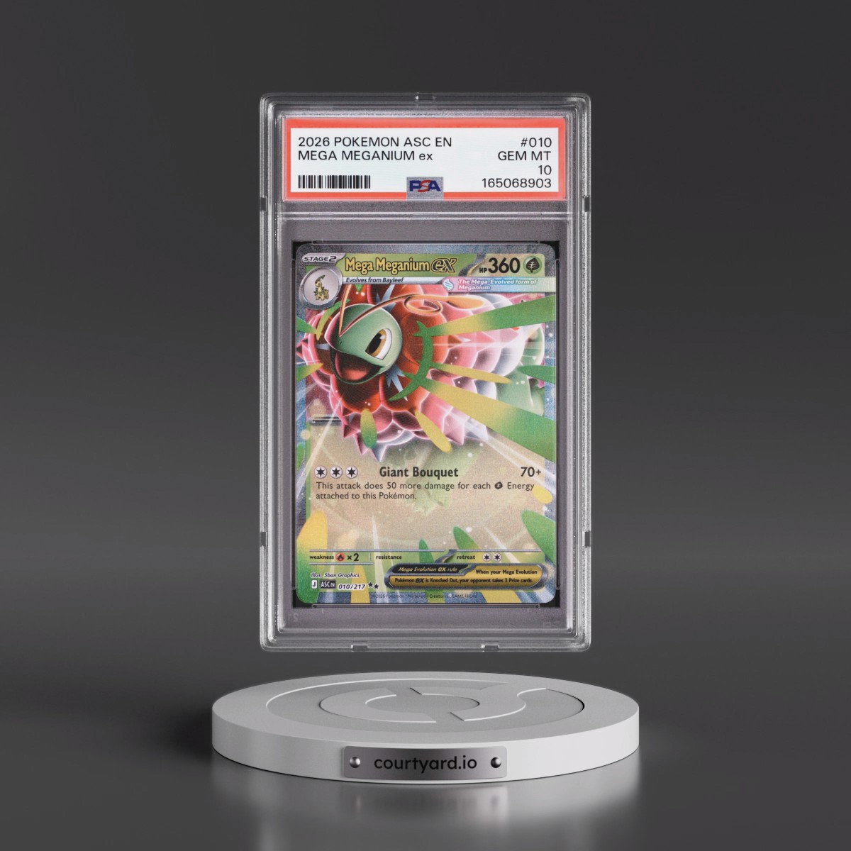 2026 Pokémon Asc EN-Ascended Heroes #010 Mega Meganium EX - Holo (PSA 10 GEM MINT)