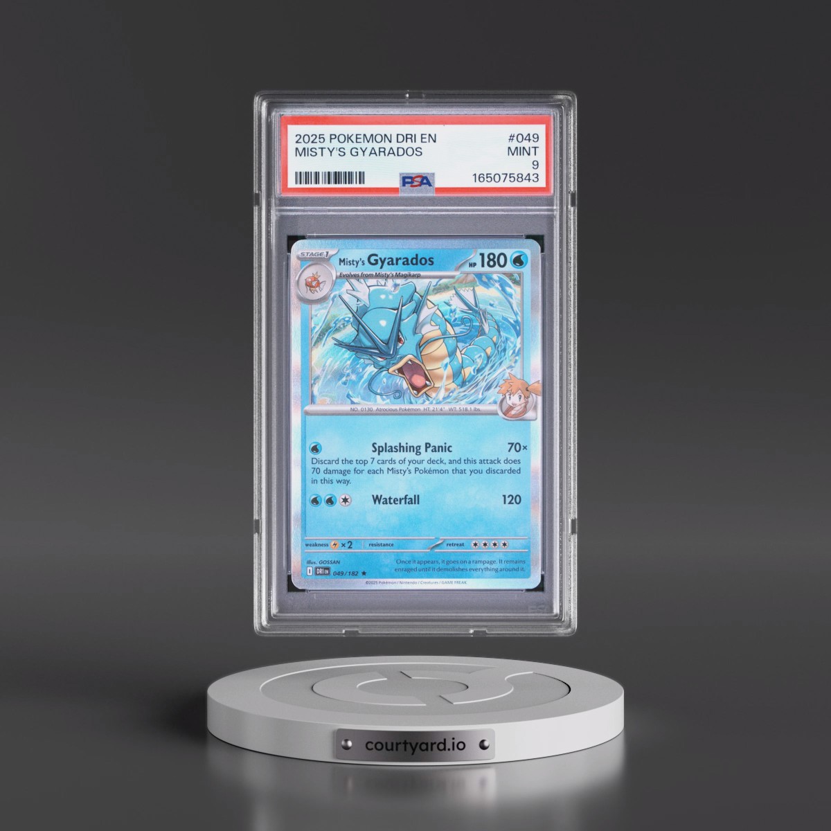 2025 Pokémon Dri EN-Destined Rivals #049 Misty's Gyarados (PSA 9 MINT)