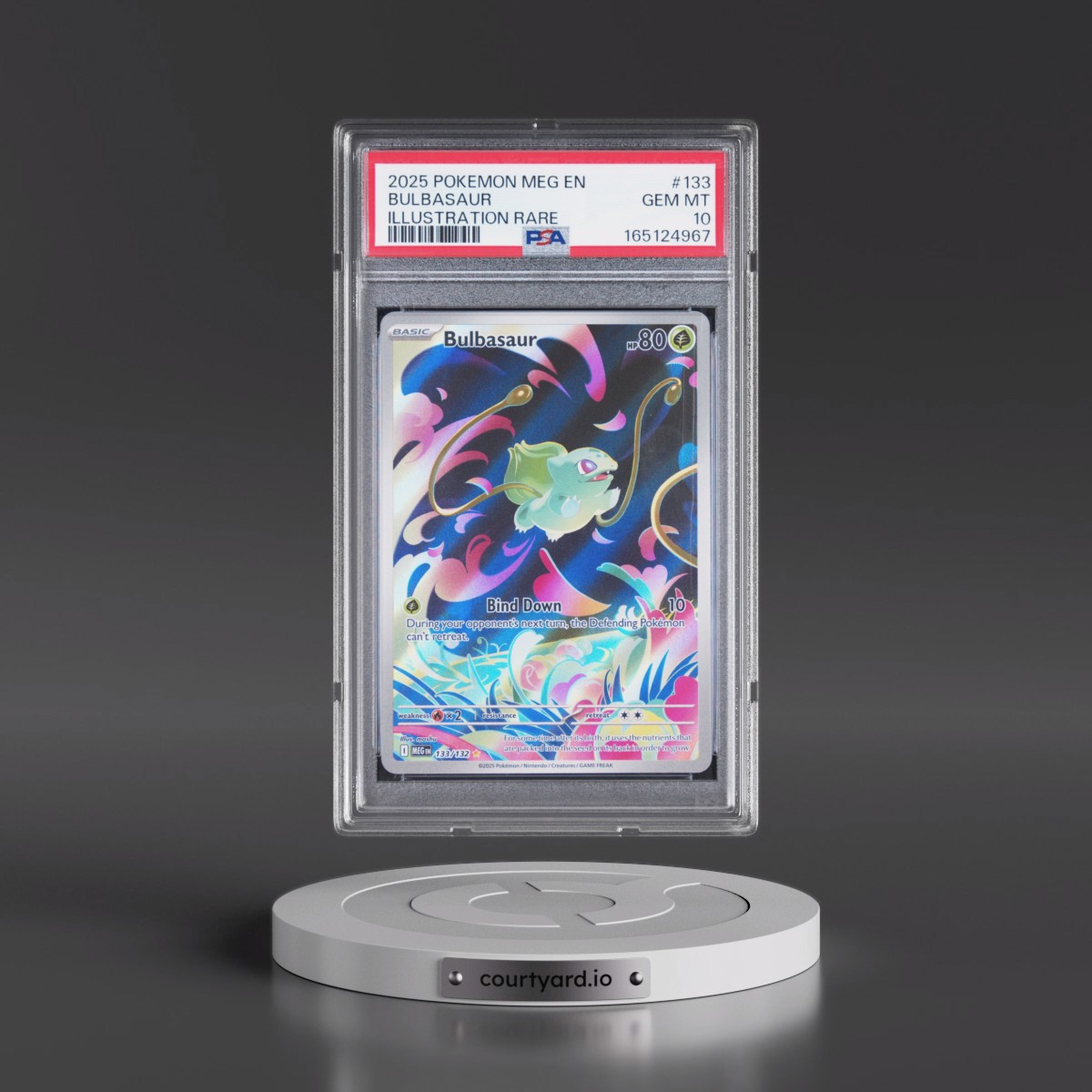 2025 Pokémon Meg EN-Mega Evolution #133 Bulbasaur - Illustration Rare (PSA 10 GEM MINT)