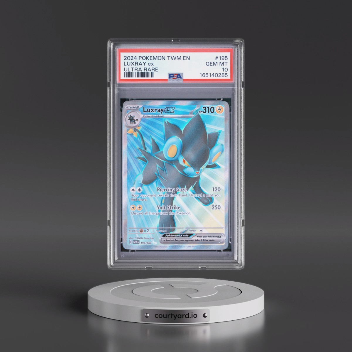 2024 Pokémon Twm EN-Twilight Masquerade #195 Luxray EX - Holo Ultra Rare (PSA 10 GEM MINT)