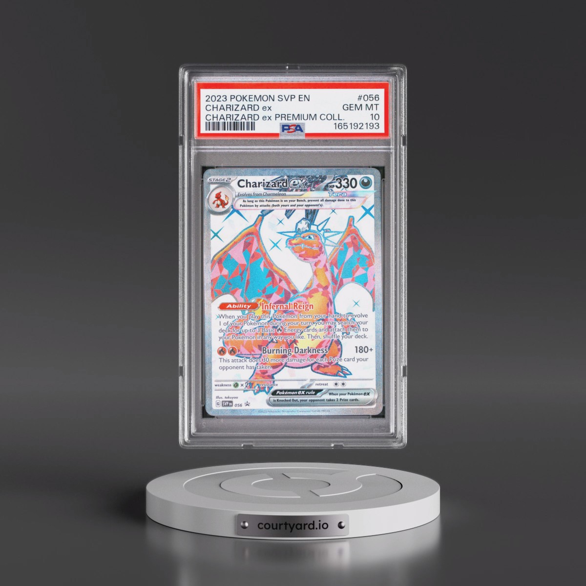 2023 Pokémon Svp EN-SV Black Star Promo #056 Charizard EX - Holo Charizard EX Premium Collection (PSA 10 GEM MINT)