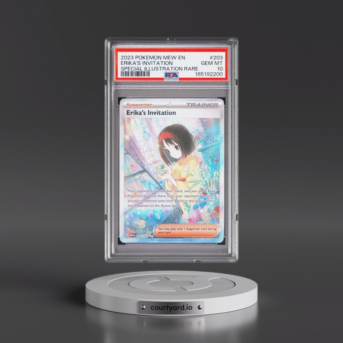 2023 Pokémon Mew EN-151 #203 Erika's Invitation - Special Illustration Rare (PSA 10 GEM MINT)
