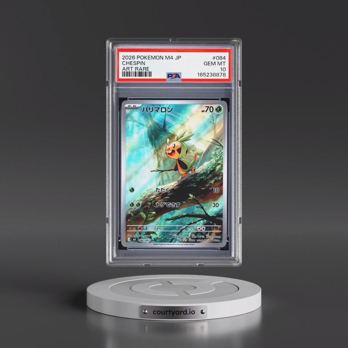 2026 Pokémon M4-Ninja Spinner #084 Chespin - Art Rare (PSA 10 GEM MINT)