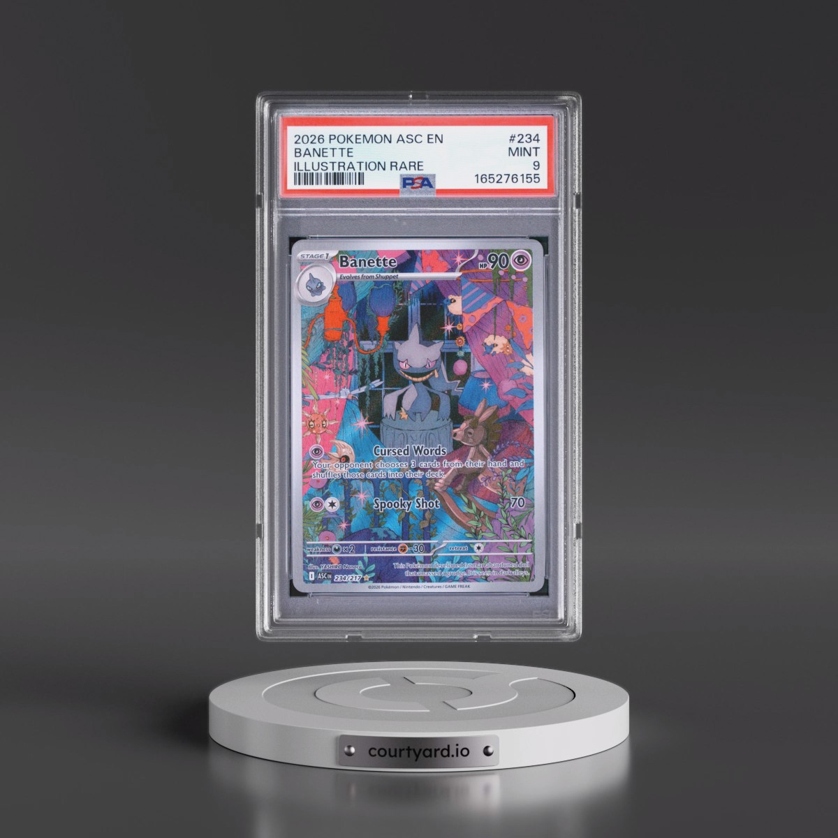 2026 Pokémon Asc EN-Ascended Heroes #234 Banette - Illustration Rare (PSA 9 MINT)