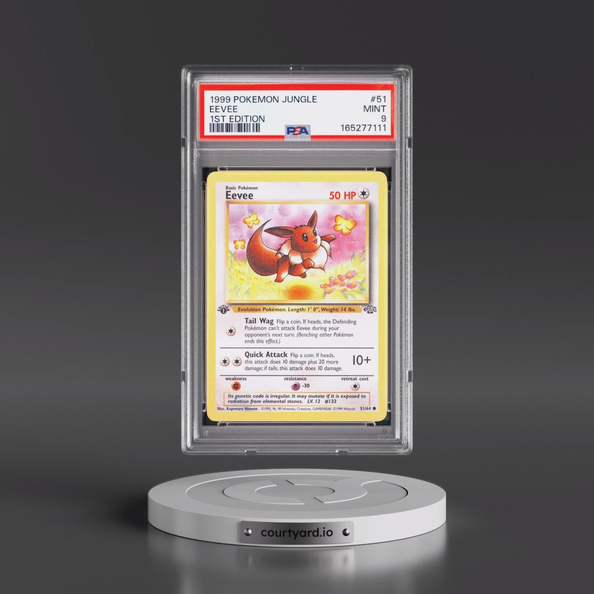 1999 Pokémon Jungle #51 Eevee - 1st Edition (PSA 9 MINT)