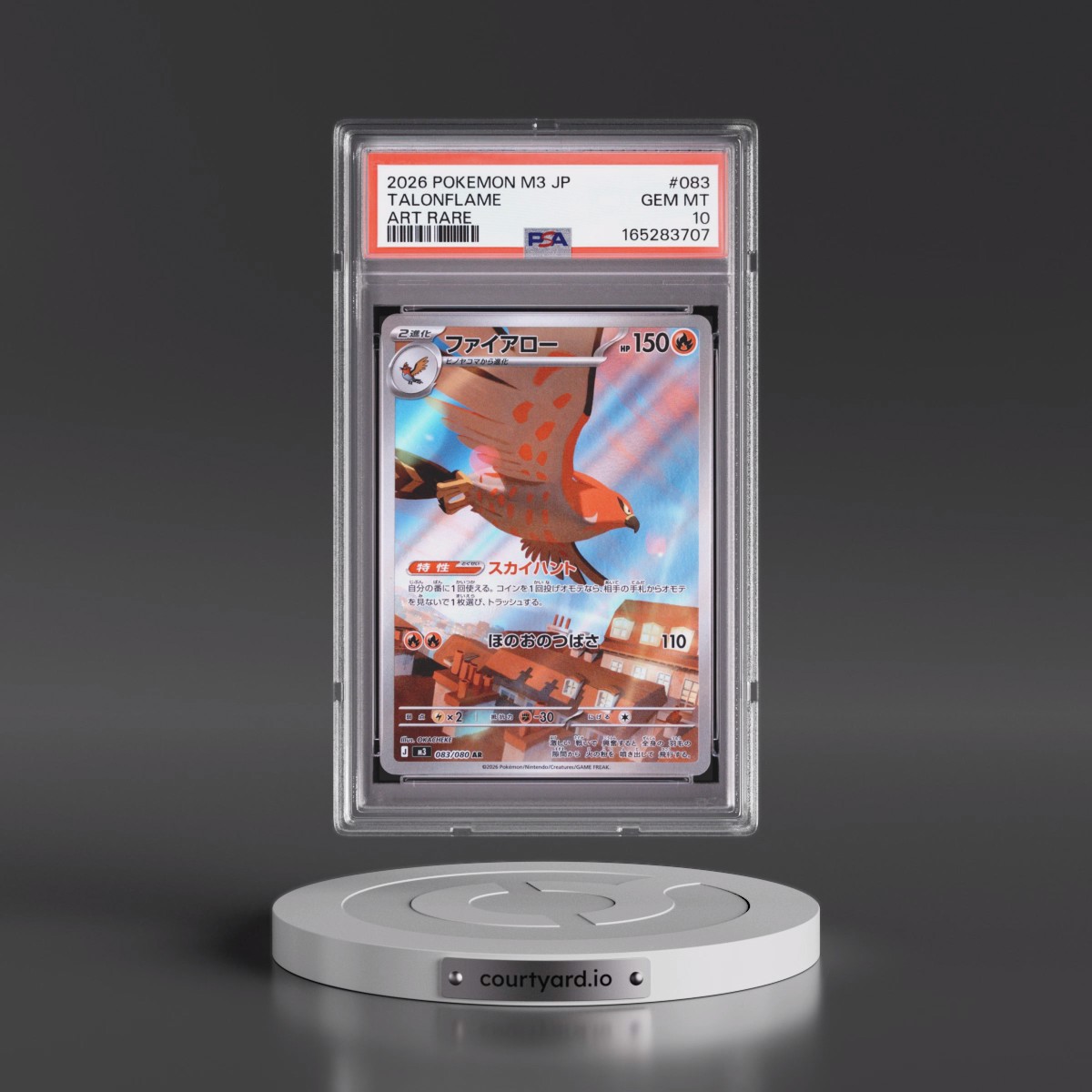 2026 Pokémon M3-Nullifying Zero #083 Talonflame - Art Rare (PSA 10 GEM MINT)