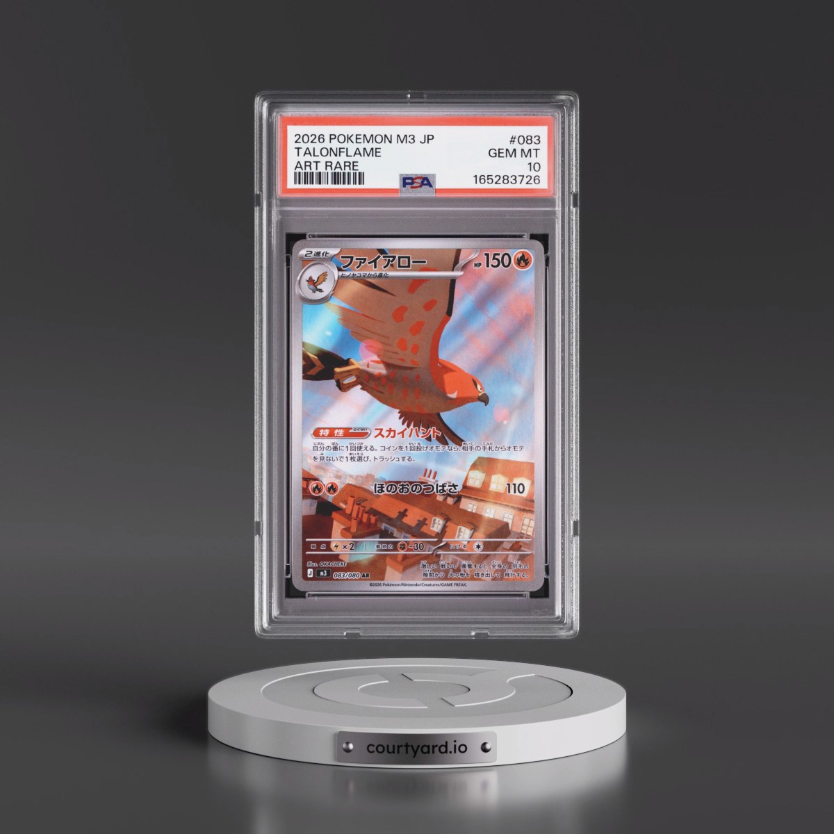 2026 Pokémon M3-Nullifying Zero #083 Talonflame - Art Rare (PSA 10 GEM MINT)