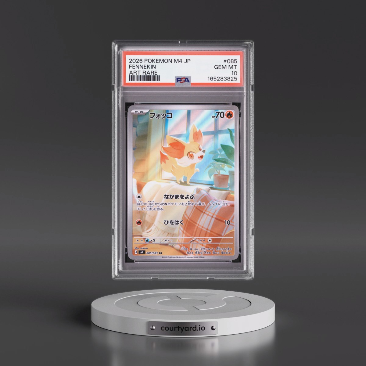 2026 Pokémon M4-Ninja Spinner #085 Fennekin - Art Rare (PSA 10 GEM MINT)