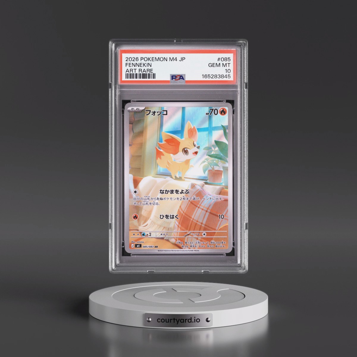 2026 Pokémon M4-Ninja Spinner #085 Fennekin - Art Rare (PSA 10 GEM MINT)