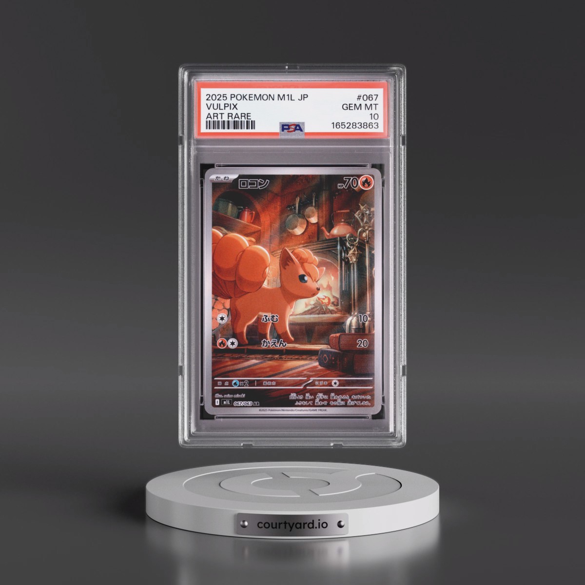 2025 Pokémon M1l-Mega Brave #067 Vulpix - Art Rare (PSA 10 GEM MINT)