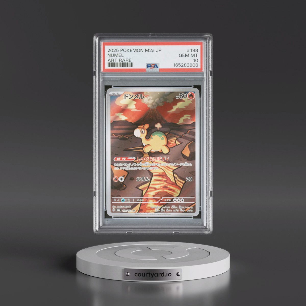 2025 Pokémon M2a-Mega Dream EX #198 Numel - Art Rare (PSA 10 GEM MINT)