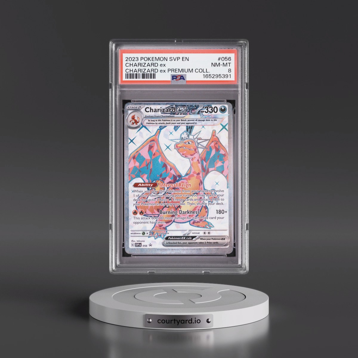 2023 Pokémon Svp EN-SV Black Star Promo #056 Charizard EX - Holo Charizard EX Premium Collection (PSA 8 NM-MT)