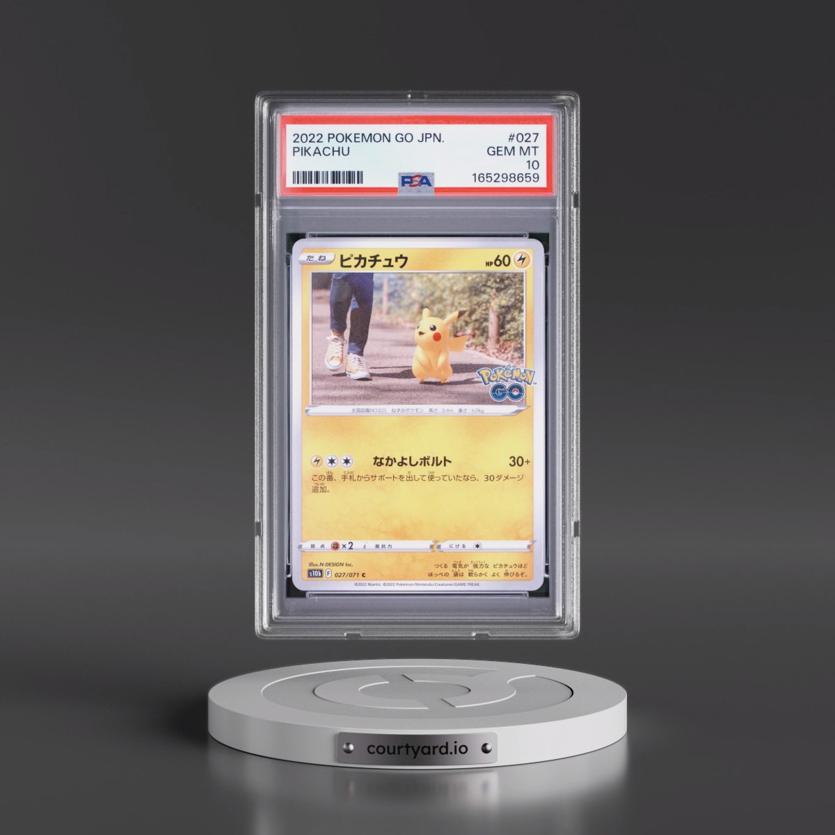2022 Pokémon Go #027 Pikachu (PSA 10 GEM MINT)