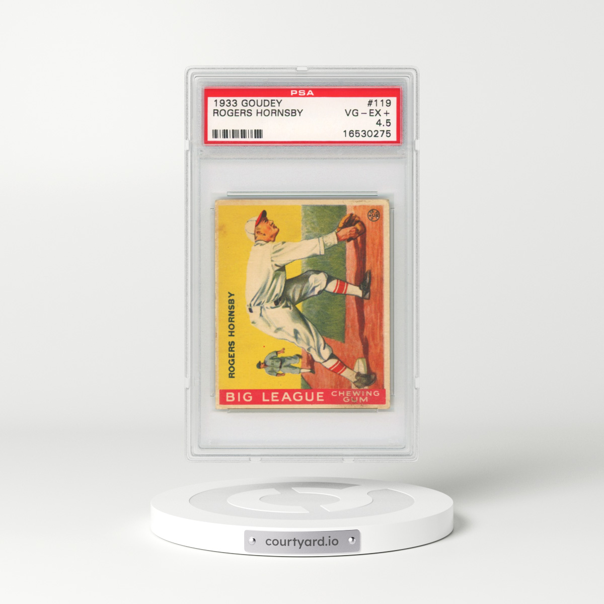 1933 Goudey #119 Rogers Hornsby (PSA 4.5 VG-EX+)