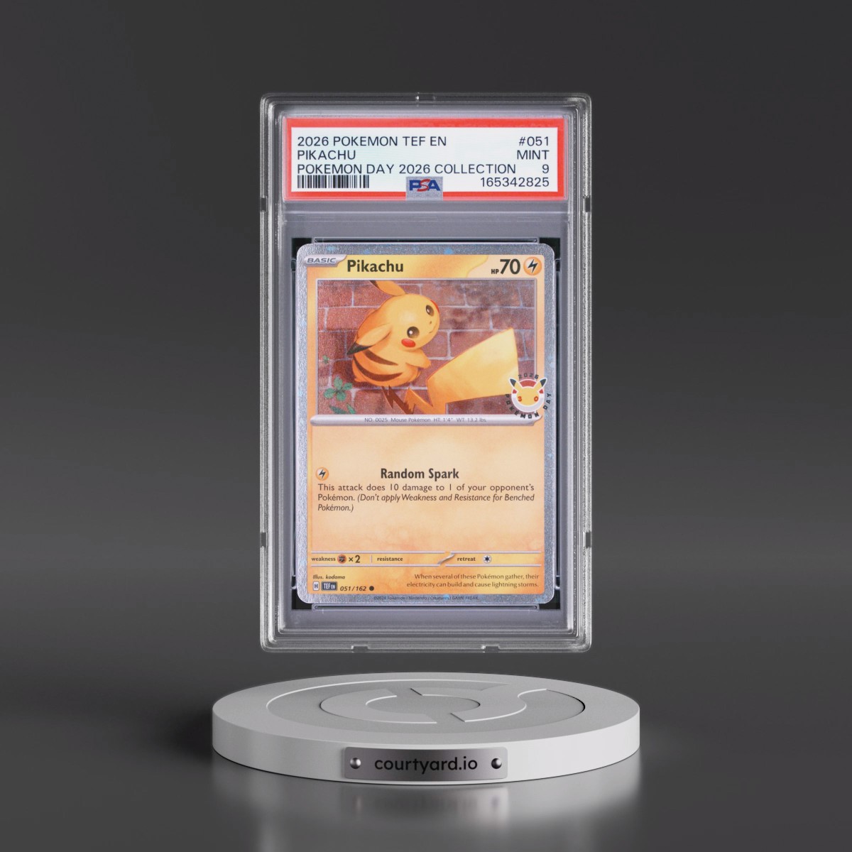 2026 Pokémon Tef EN-Temporal Forces #051 Pikachu - Pokemon Day 2026 Collection (PSA 9 MINT)