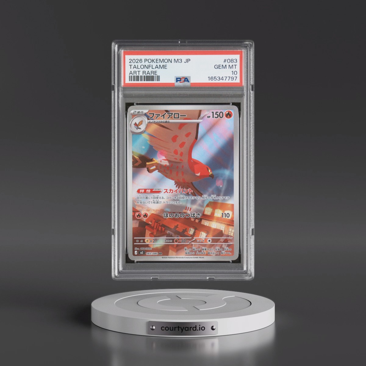 2026 Pokémon M3-Nullifying Zero #083 Talonflame - Art Rare (PSA 10 GEM MINT)