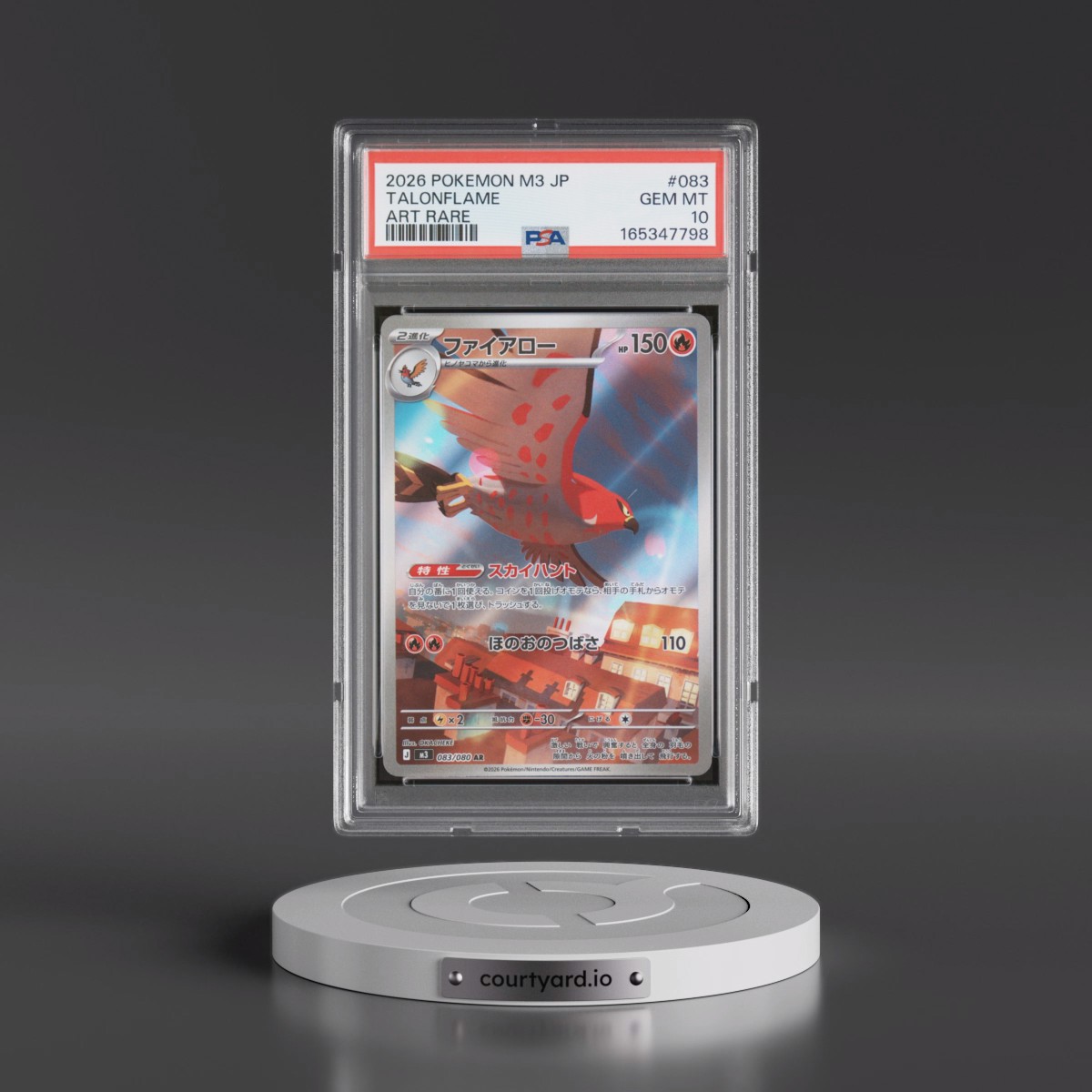 2026 Pokémon M3-Nullifying Zero #083 Talonflame - Art Rare (PSA 10 GEM MINT)