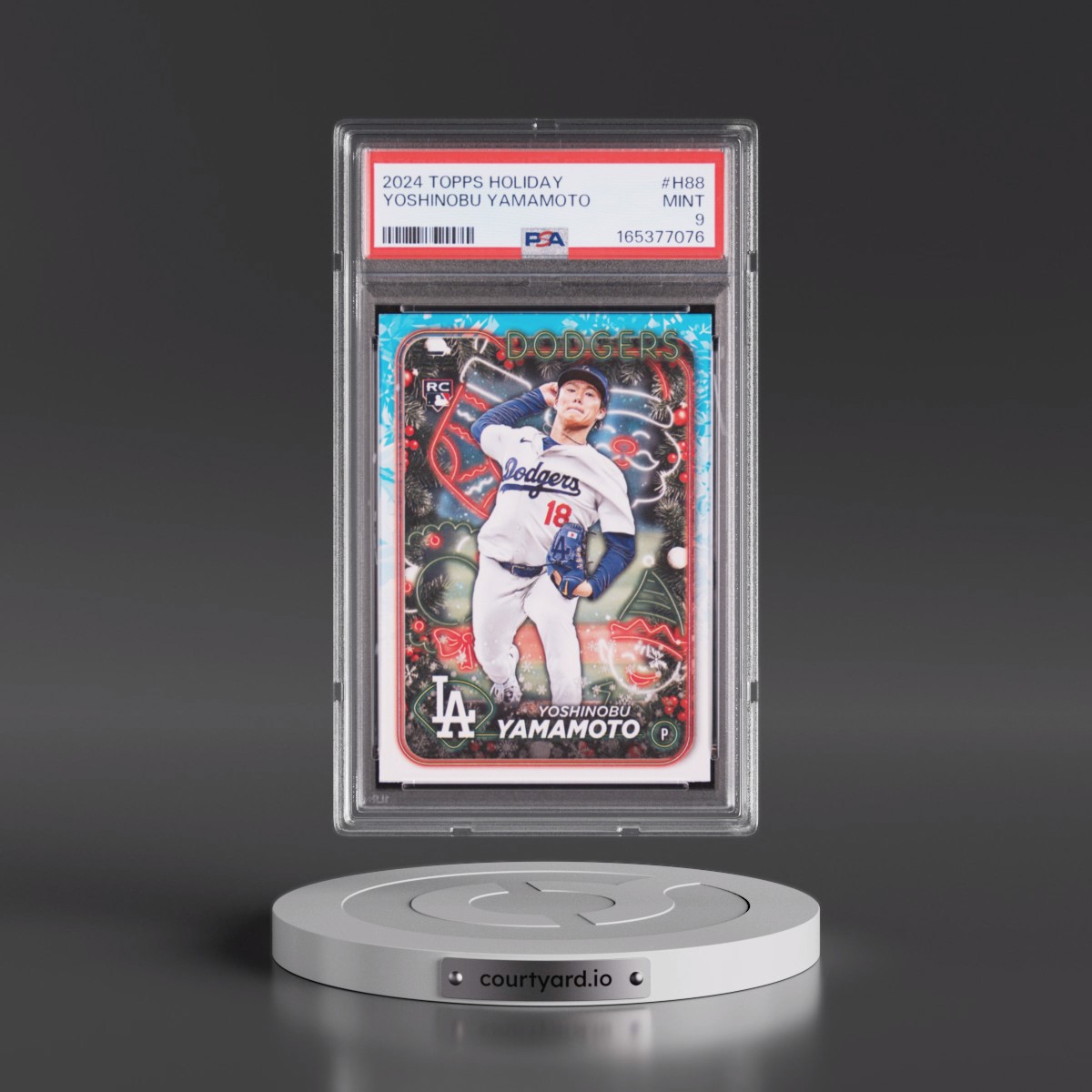 2024 Topps Holiday Yoshinobu Yamamoto #H88 PSA 9
