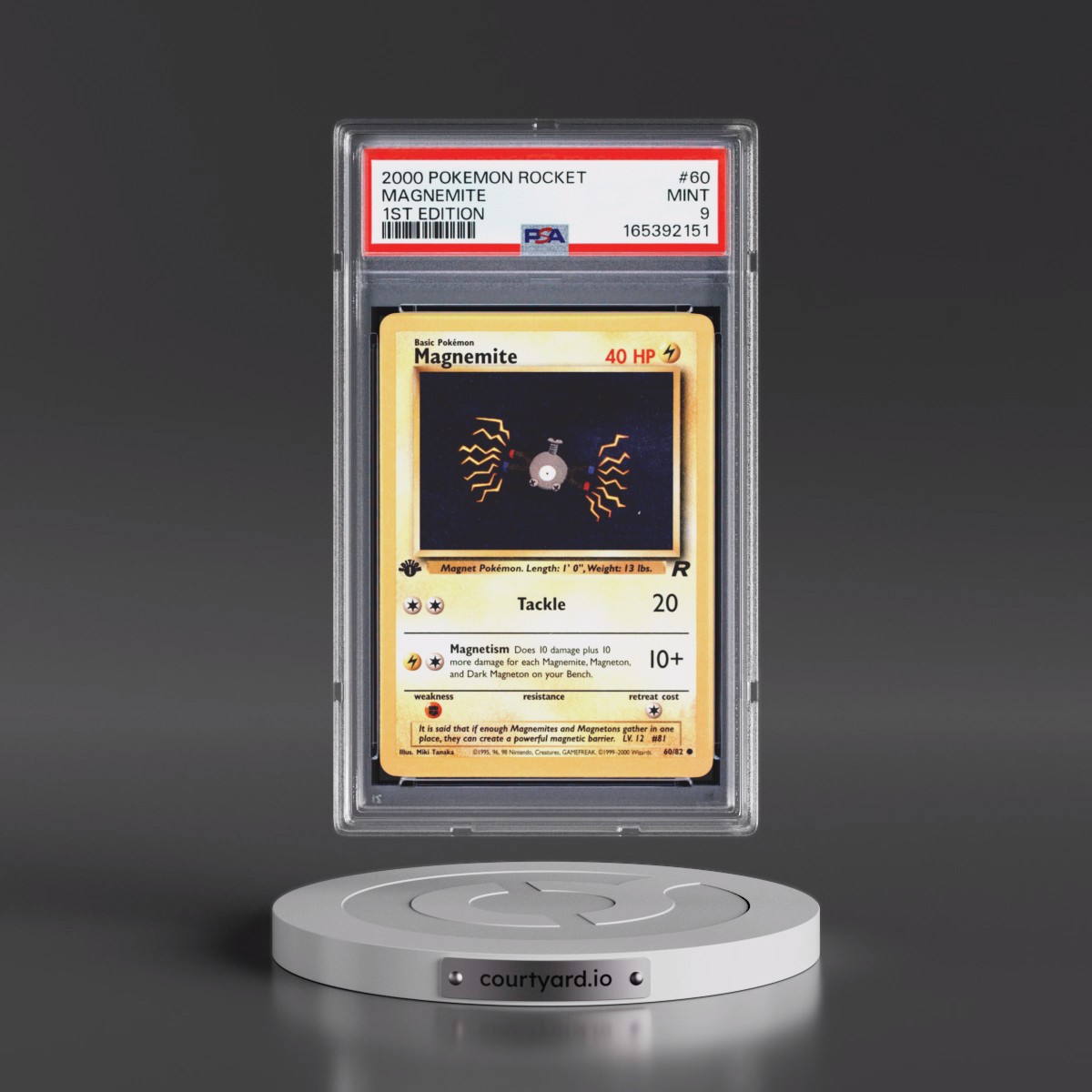 2000 Pokémon Rocket Magnemite - 1st Edition #60 PSA 9