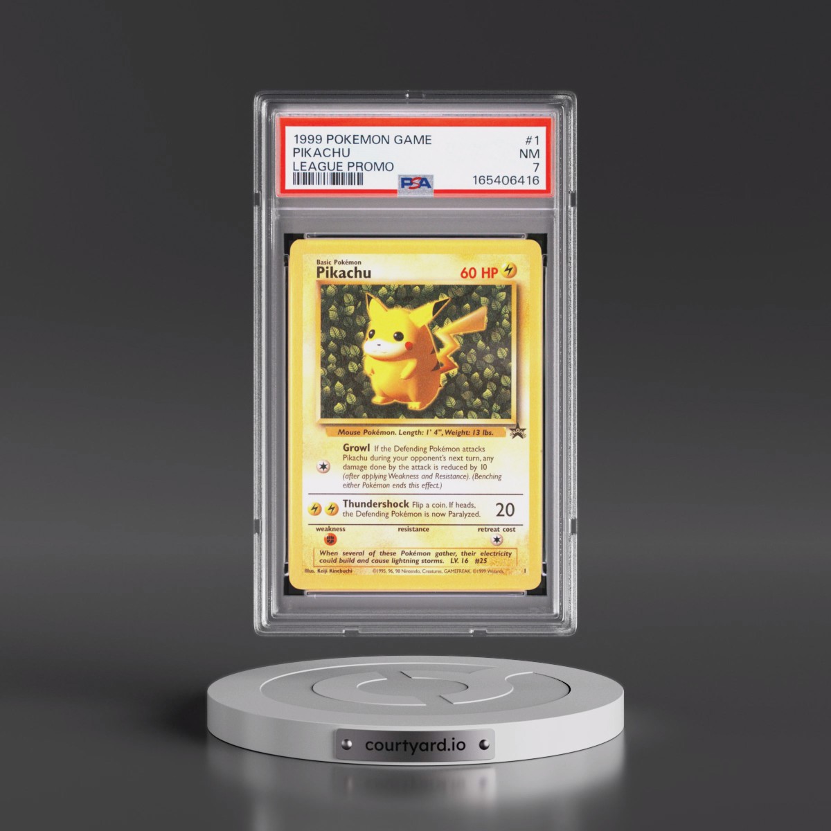 1999 Pokémon League Promo #1 Pikachu (PSA 7 NM)