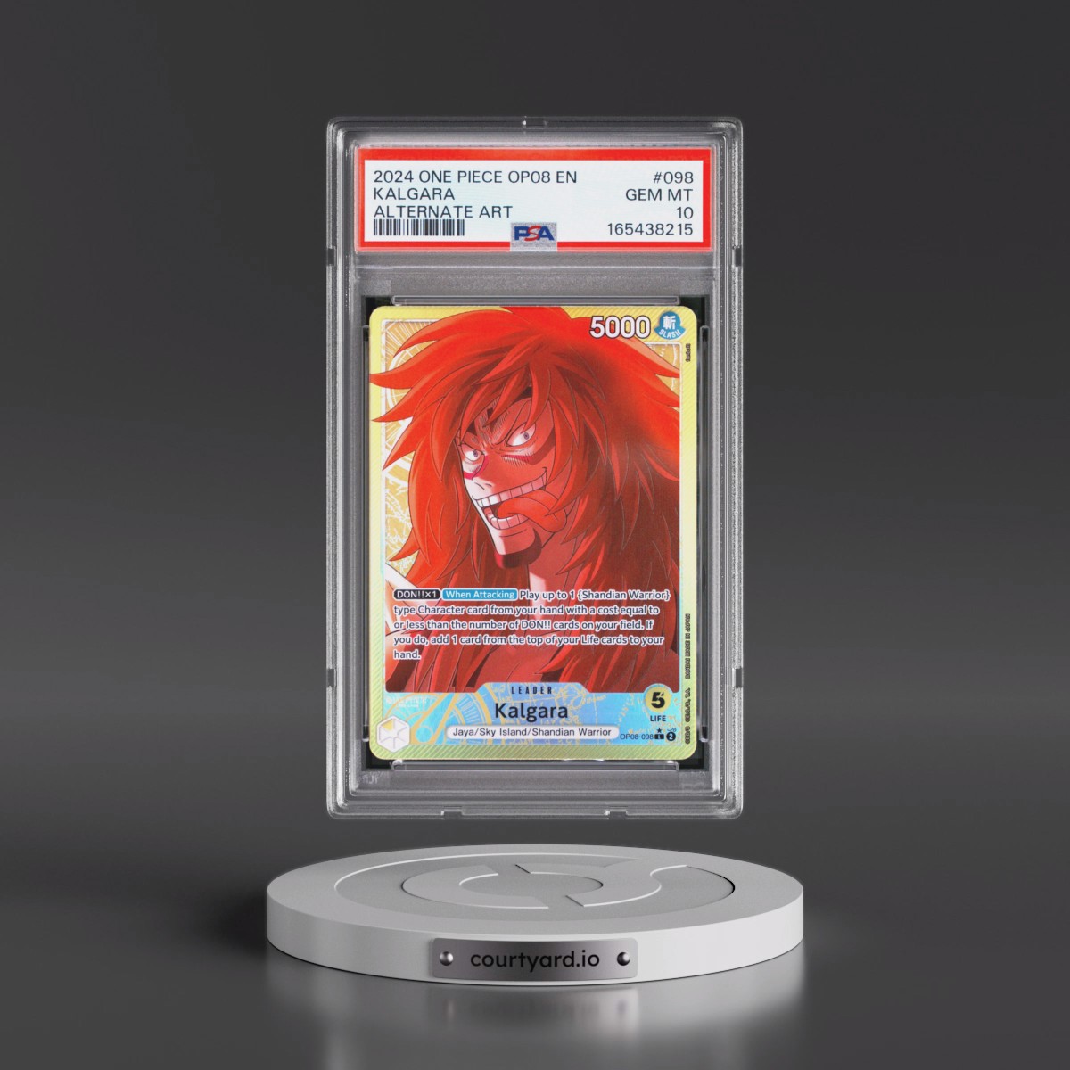 2024 One Piece OP08-Two Legends Kalgara - Alternate Art #098 PSA 10
