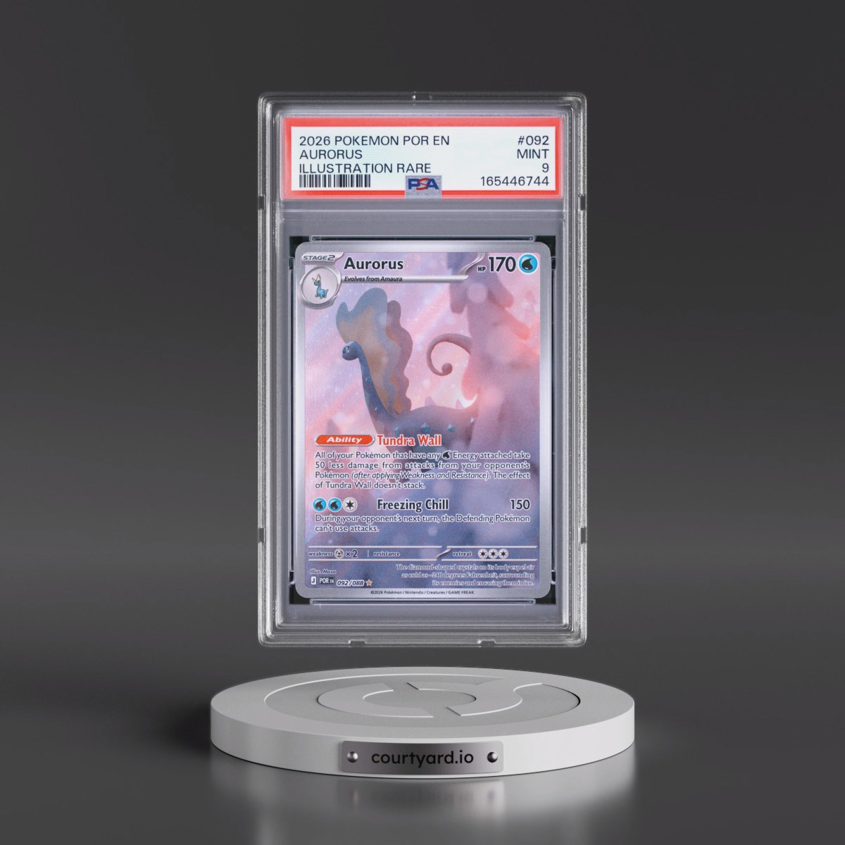 2026 Pokémon Por EN-Perfect Order #092 Aurorus - Illustration Rare (PSA 9 MINT)