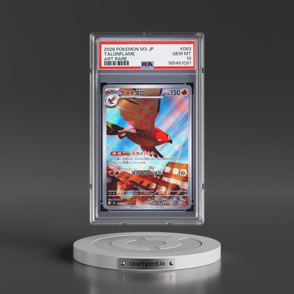 2026 Pokémon M3-Nullifying Zero #083 Talonflame - Art Rare (PSA 10 GEM MINT)