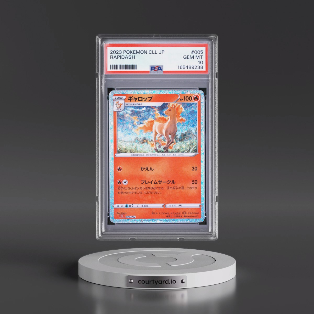 2023 Pokémon Cll-Trading Card Game Classic Charizard & HO-Oh EX Deck #005 Rapidash (PSA 10 GEM MINT)