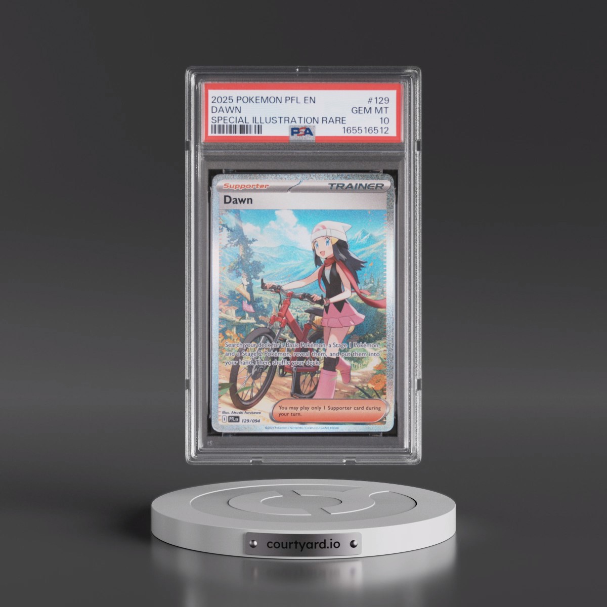 2025 Pokémon Pfl EN-Phantasmal Flames #129 Dawn - Special Illustration Rare (PSA 10 GEM MINT)