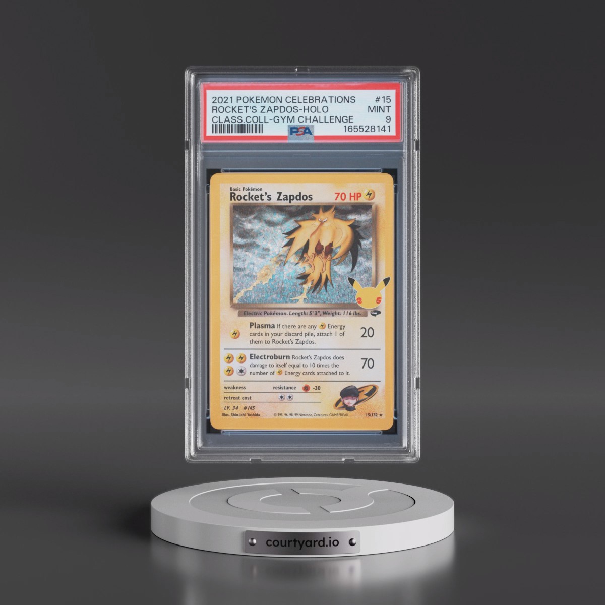 2021 Pokémon Celebrations Classic Collection #15 Rocket's Zapdos - Holo (PSA 9 MINT)