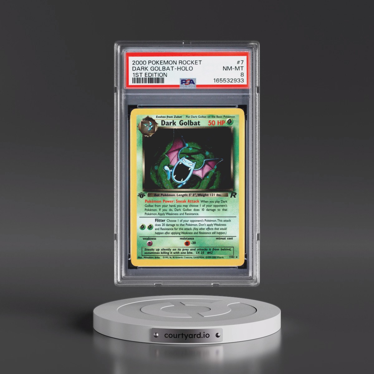 2000 Pokémon Rocket #7 Dark Golbat - 1st Edition Holo (PSA 8 NM-MT)