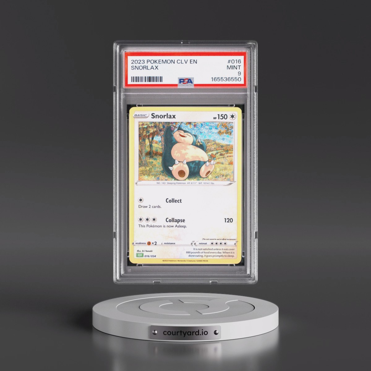 2023 Pokémon CLV-Trading Card Game Classic Venusaur & Lugia EX Deck #016 Snorlax (PSA 9 MINT)