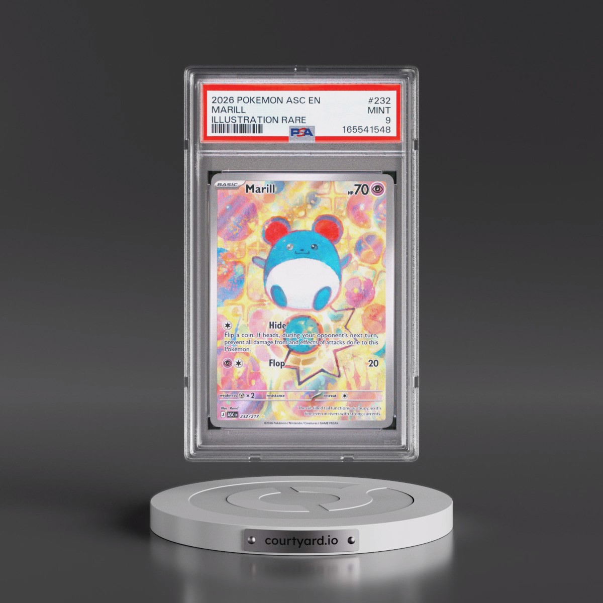 2026 Pokémon Asc EN-Ascended Heroes #232 Marill - Illustration Rare (PSA 9 MINT)