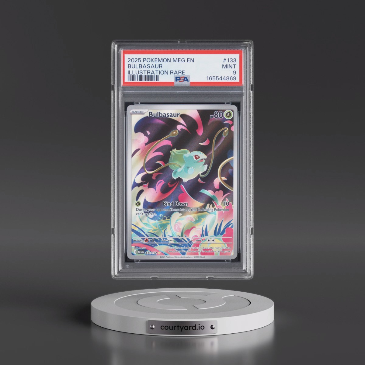 2025 Pokémon Meg EN-Mega Evolution #133 Bulbasaur - Illustration Rare (PSA 9 MINT)