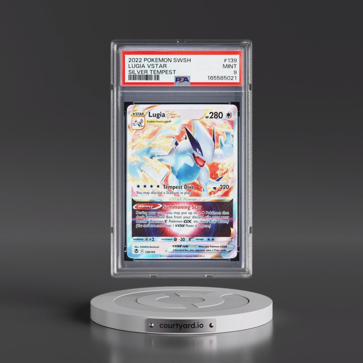 2022 Pokémon Sword & Shield Silver Tempest #139 Lugia Vstar (PSA 9 MINT)