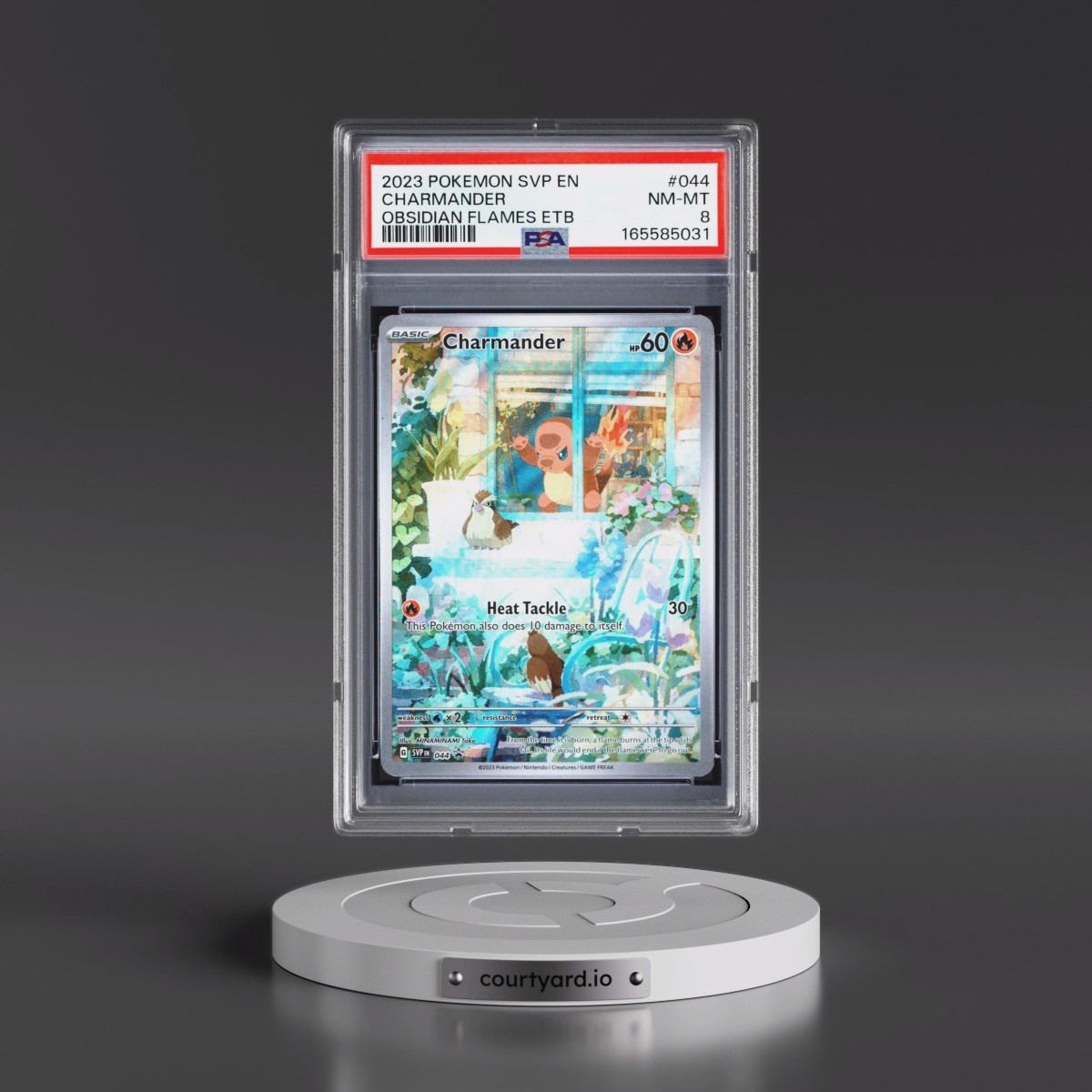 2023 Pokémon Svp EN-SV Black Star Promo #044 Charmander - Obsidian Flames Elite Trainer Box (PSA 8 NM-MT)