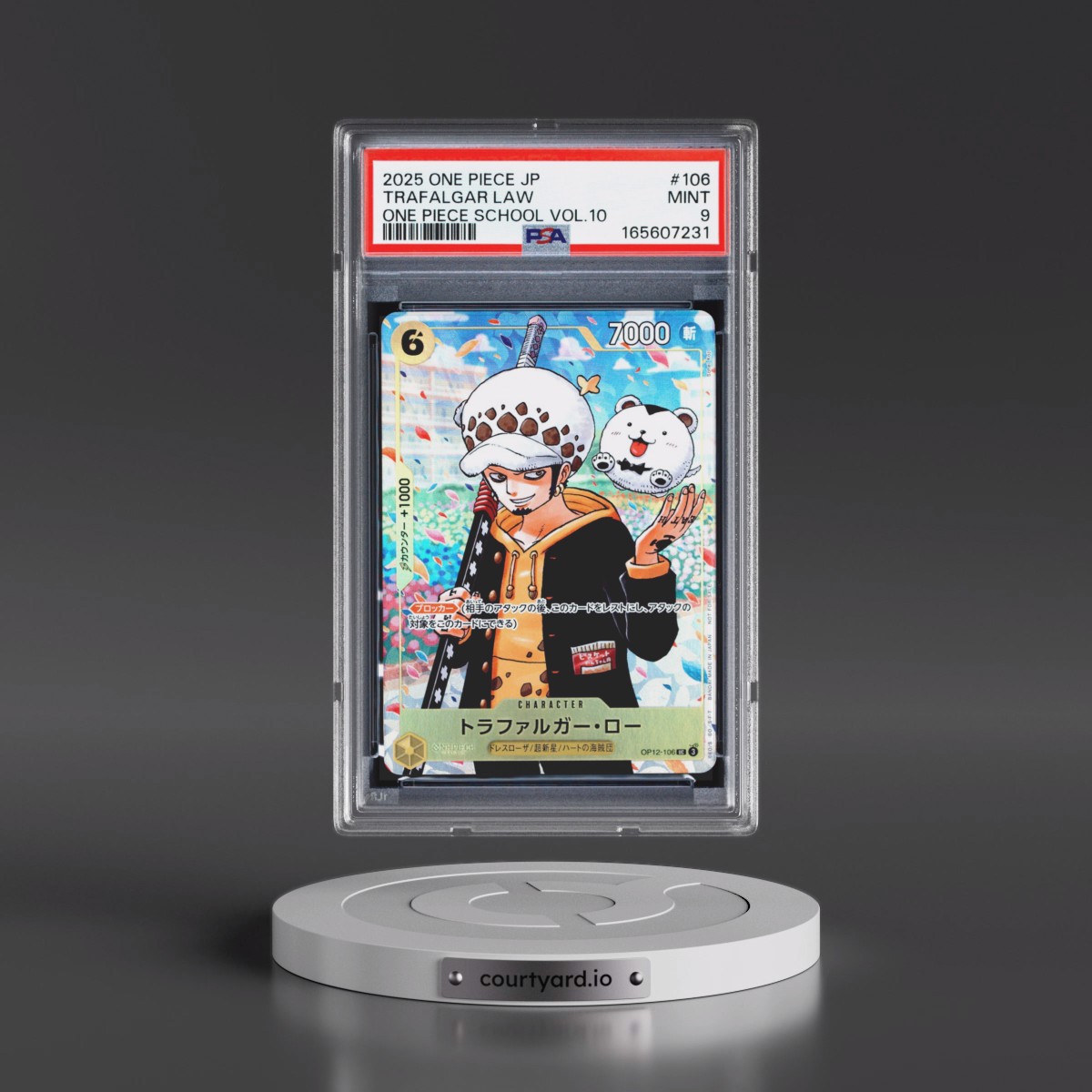 2025 One Piece Japanese Promos #106 Trafalgar Law - One Piece School Vol.10 (PSA 9 MINT)